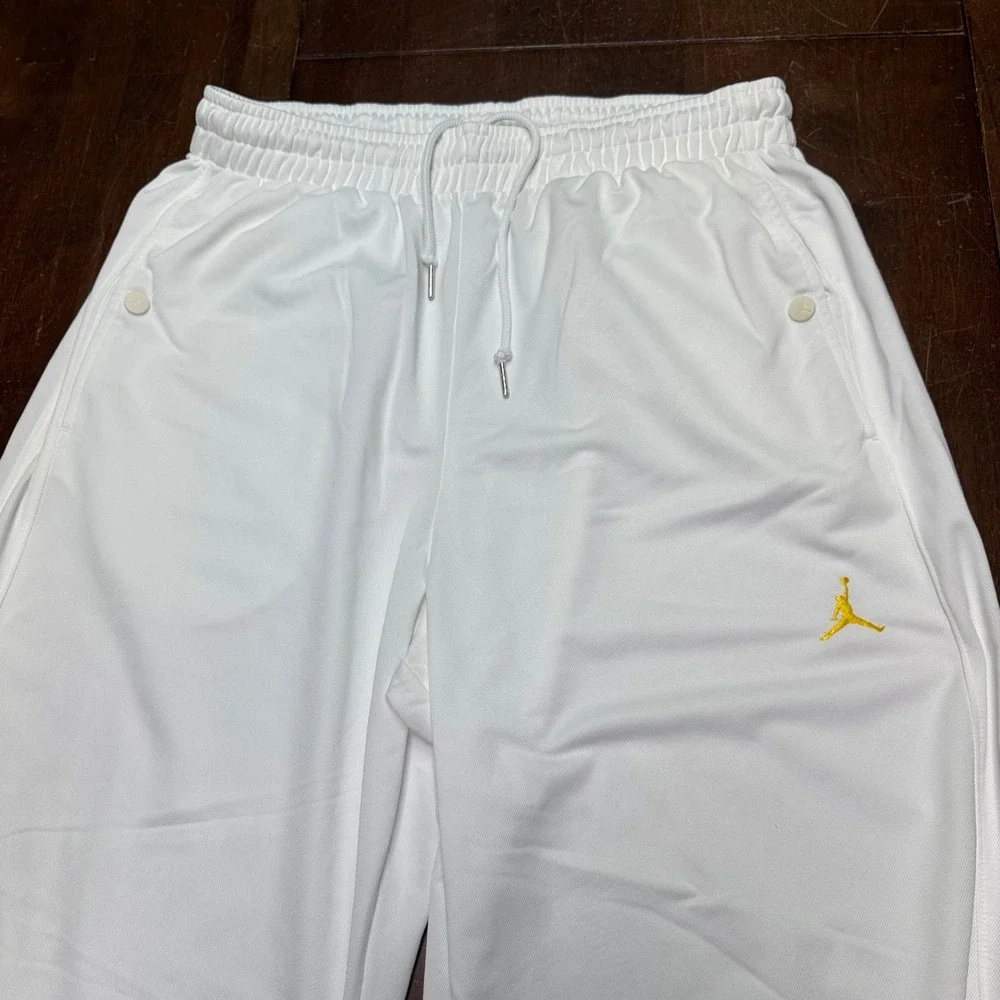 Jordan Warm up Track Pants White Sky Blue Mens XL White Blue Zip Ankle Jumpman